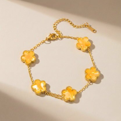 Aurora Shine Clover Charm Bracelet