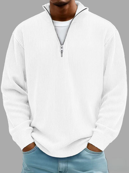 Rowan Ribbed Quarter Zip Sweater