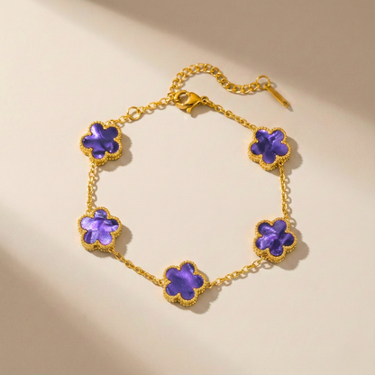 Aurora Shine Clover Charm Bracelet