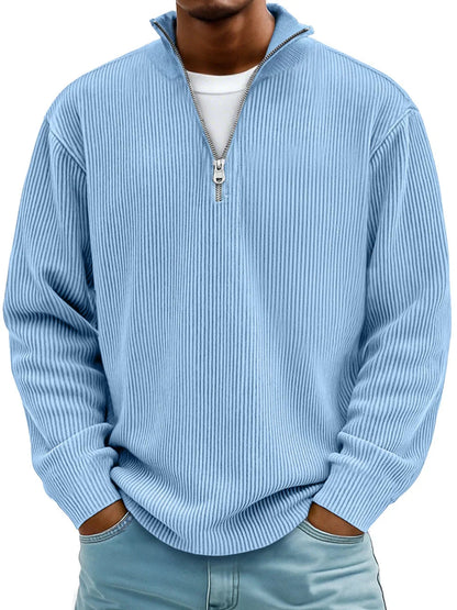 Rowan Ribbed Quarter Zip Sweater