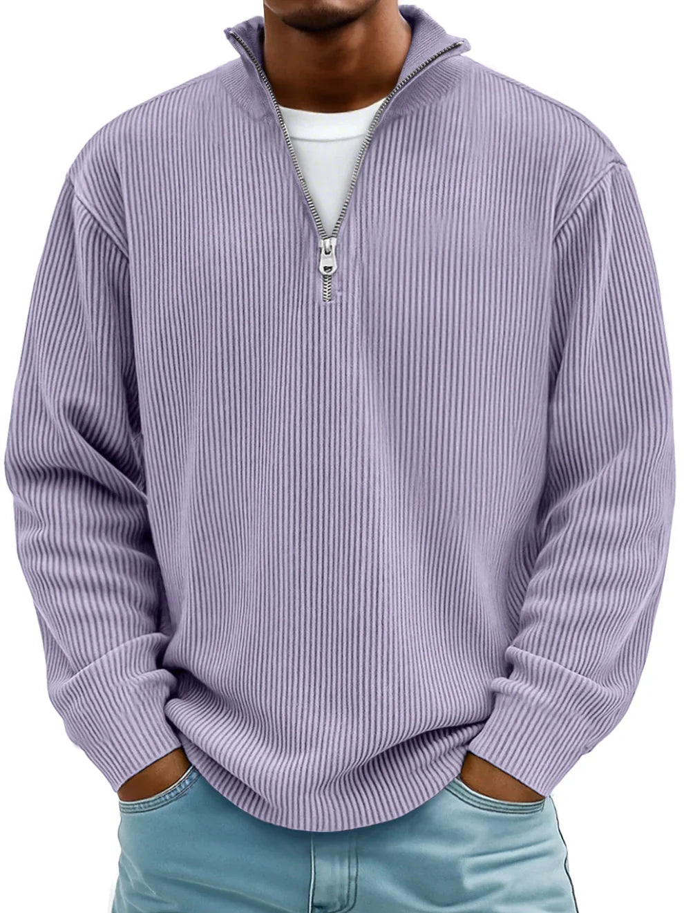 Rowan Ribbed Quarter Zip Sweater