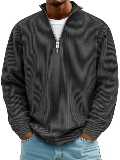 Rowan Ribbed Quarter Zip Sweater