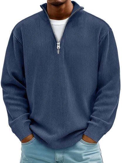 Rowan Ribbed Quarter Zip Sweater