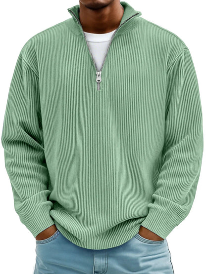 Rowan Ribbed Quarter Zip Sweater
