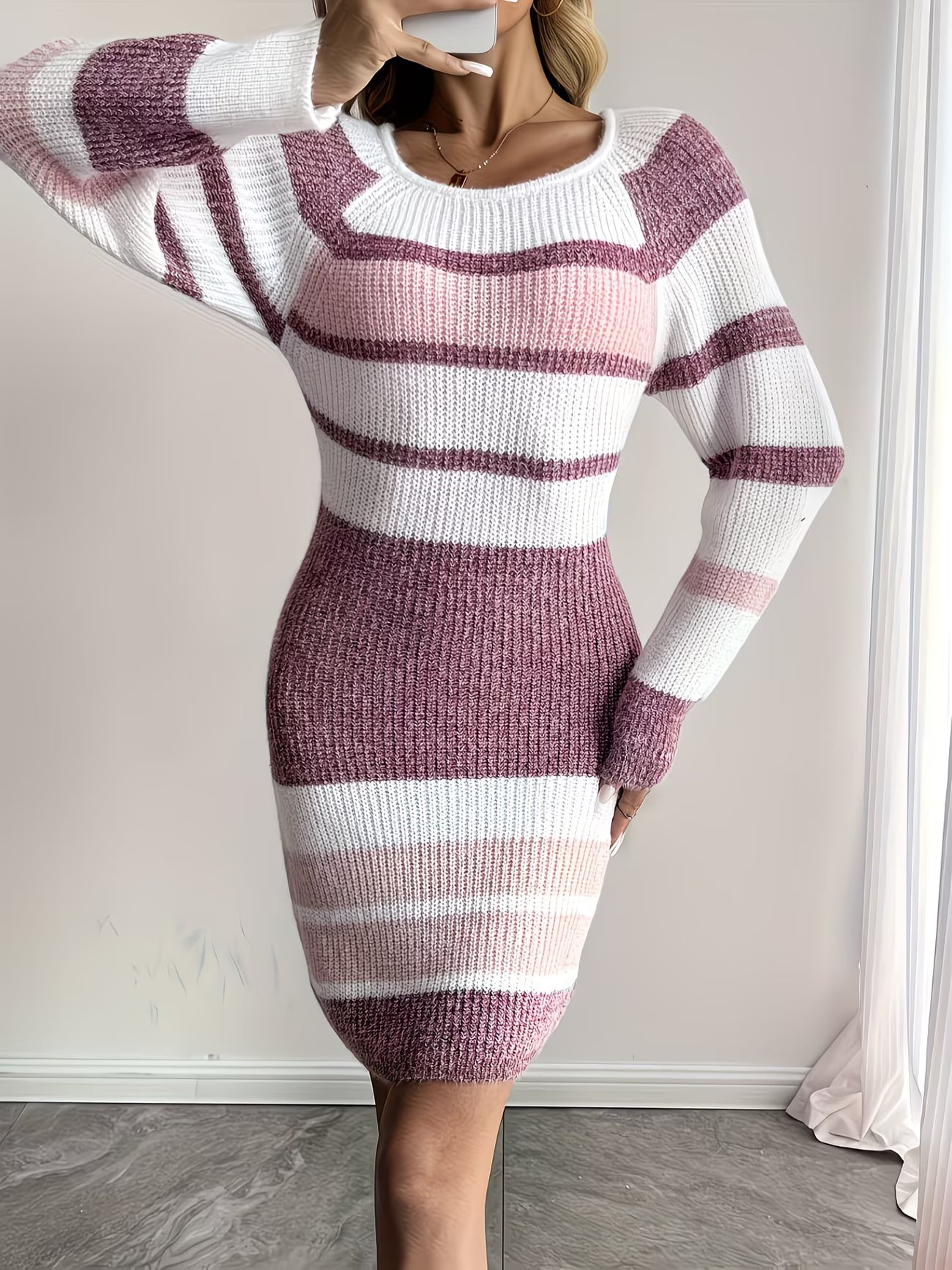 Lunelle Ribbed Knit Dress