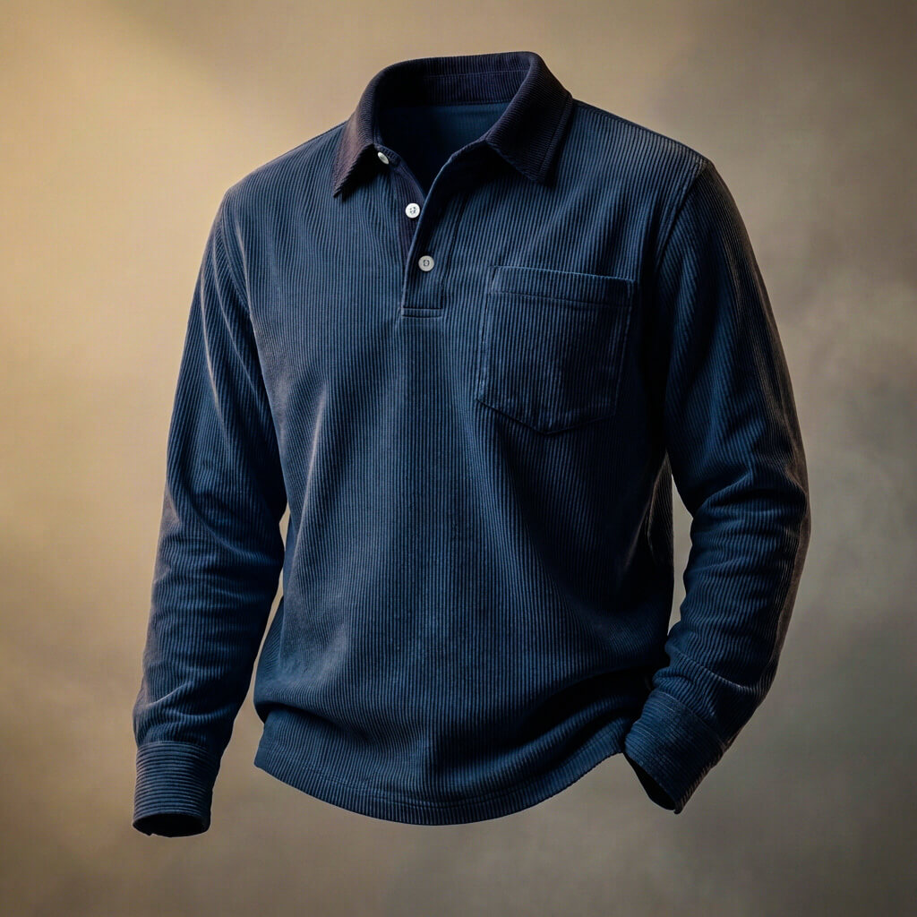 Scott Corduroy Long Sleeve Polo