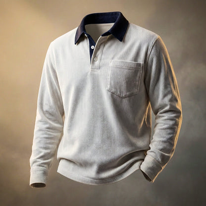 Scott Corduroy Long Sleeve Polo